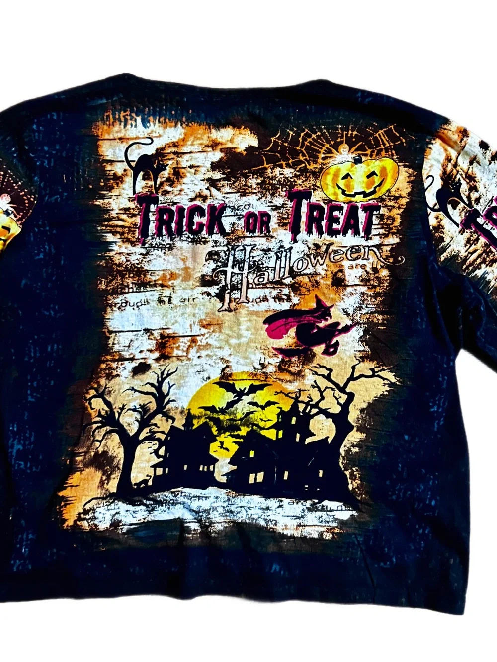 Collections Etc ~ X-Large ~ Black/ Orange ~ Halloween Theme ~ Sequin Shirt